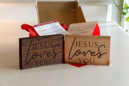 Jesus Loves You Wood Sign